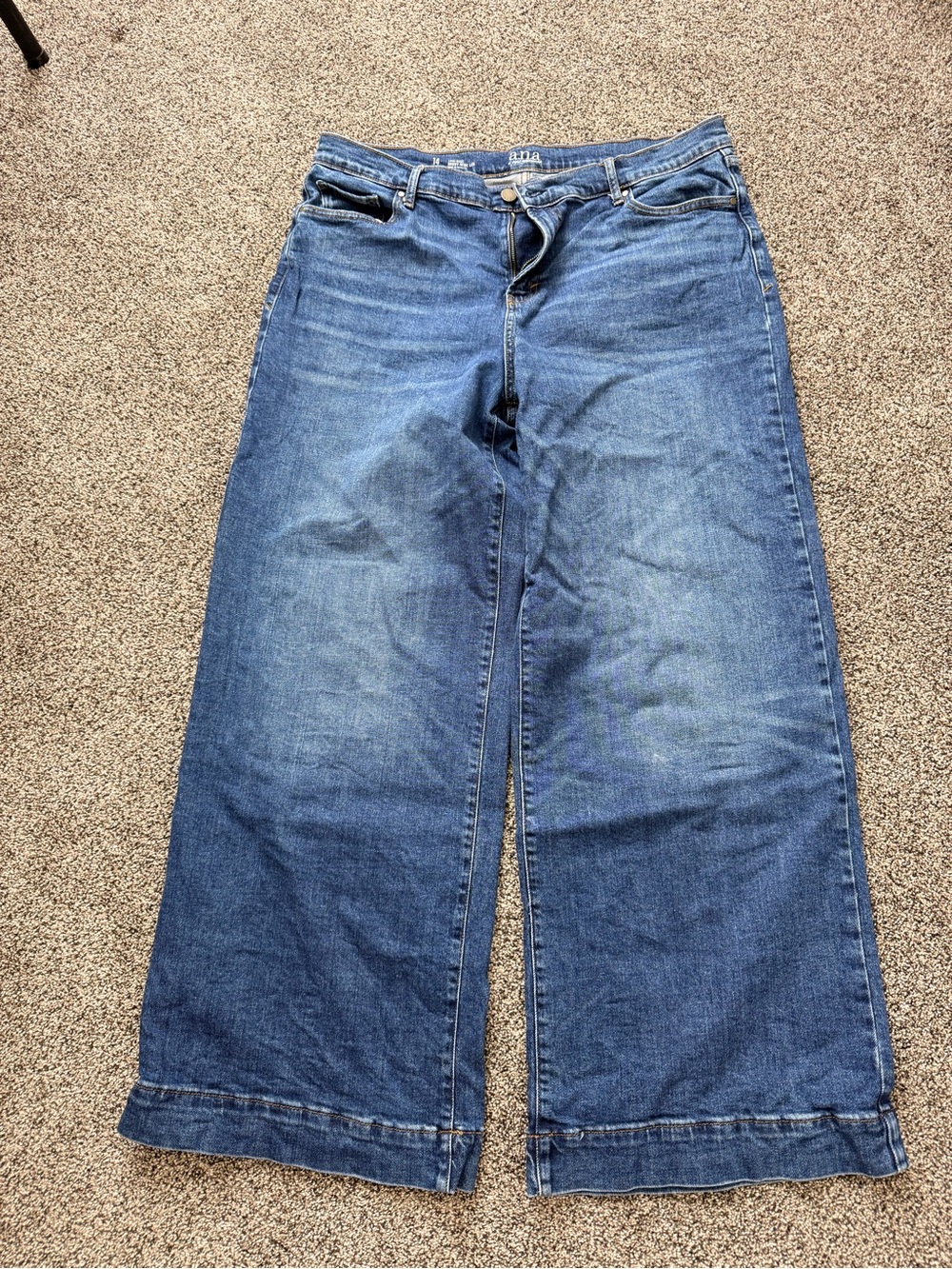 a.n.a Wide-Leg Jeans in Medium Blue